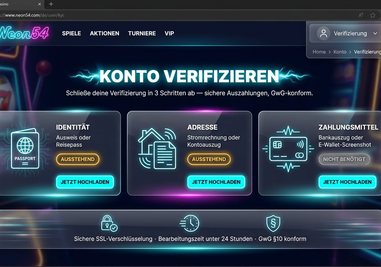 Konto-Verifizierung (KYC) – Neon54
